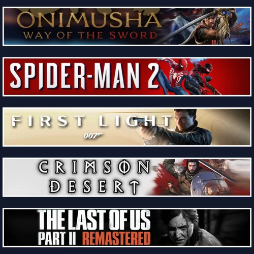 Onimusha +Spider 2 +007 +Crimson +TLOU2